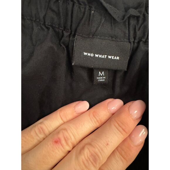 Who What Wear Black Embroidered Off-Shoulder Blouse Size N Floral Top - Picture 5 of 8